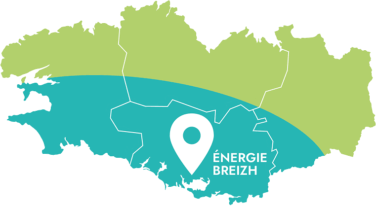 Carte zone intervention de la société Energie Breizh en Bretagne sud